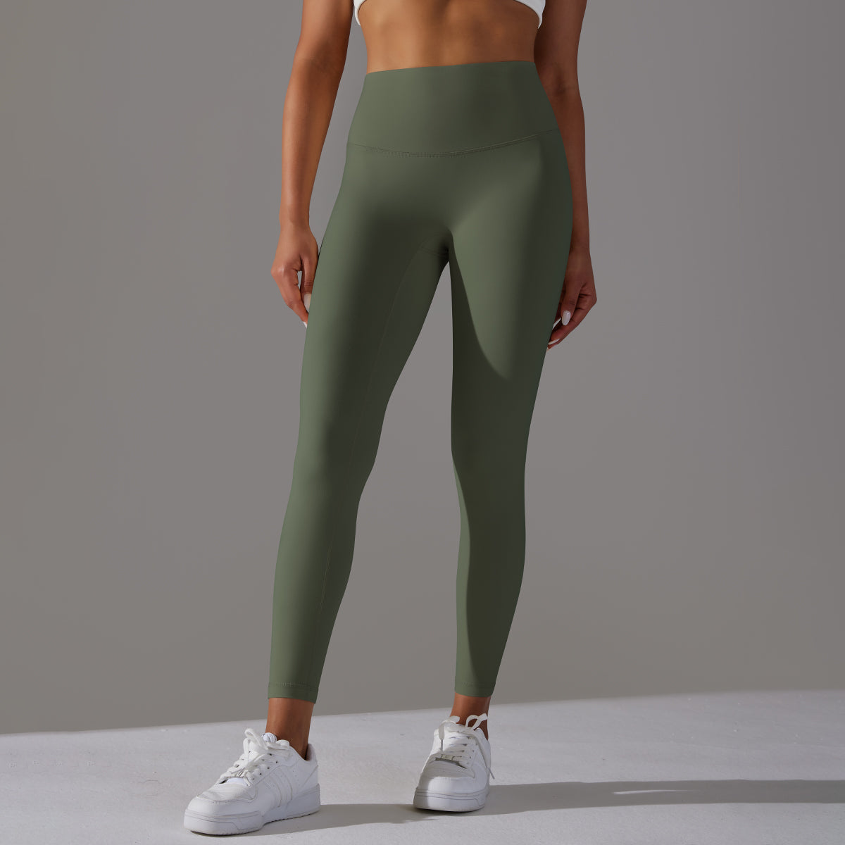 Muscle Peach® Butterweiche Yoga-Leggings mit hoher Taille – Nahtlose Vorderseite – Kniebeugensicher
