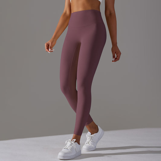 Muscle Peach® Buttersoft High Waisted Yoga Gym Leggings - Seamless Front - Squat-Proof